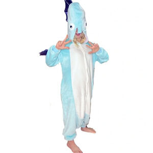 Super Soft Seahorse Fleece One Piece Character Cosplay  Pajamas Big Kids
